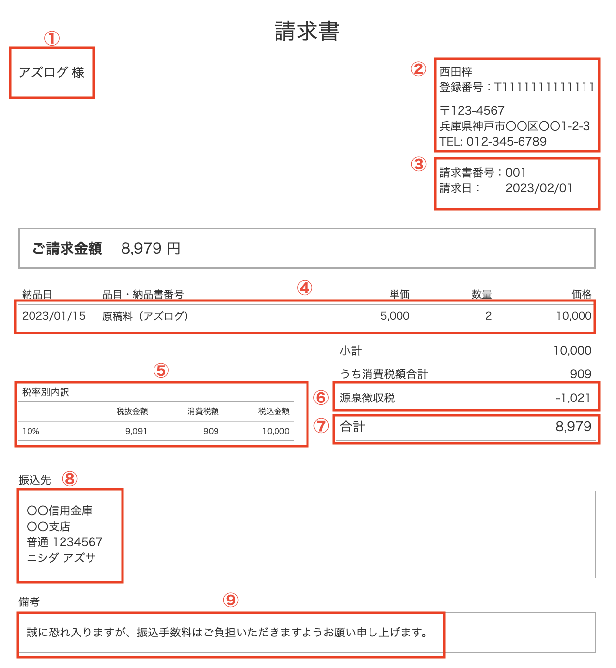 【Webライター向け】請求書の書き方｜超カンタン・正確に作れる方法も紹介します | アズログ